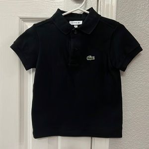 Lacoste | Shirts Tops | Lacoste Size 2 Black Pique Cotton Polo | Poshmark